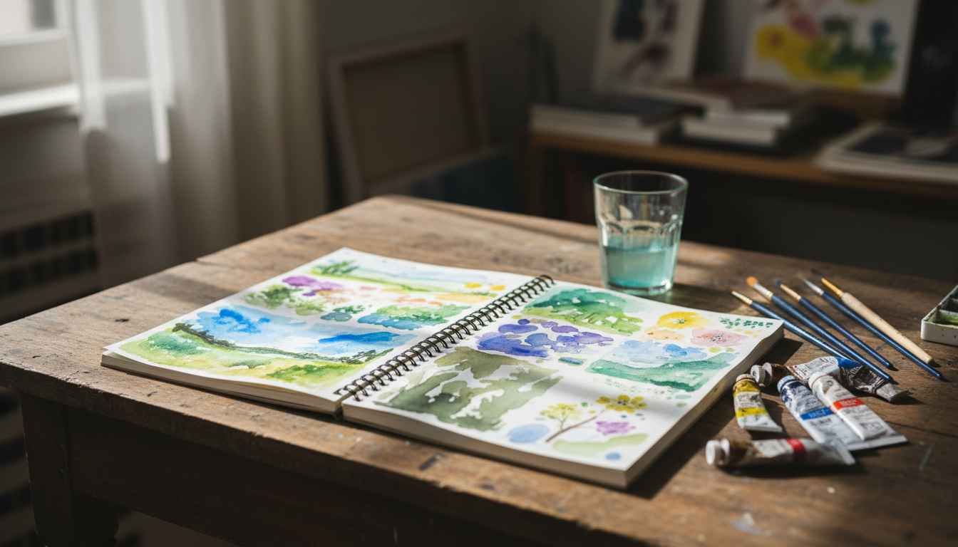 water paint sketchbook